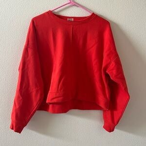Red All in Motion Cropped sweatshirt